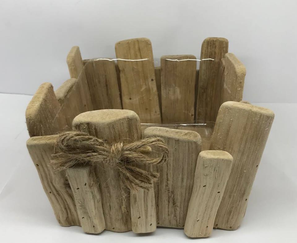 Vaso Madeira Quadrado 20x20x12cm Panifor
