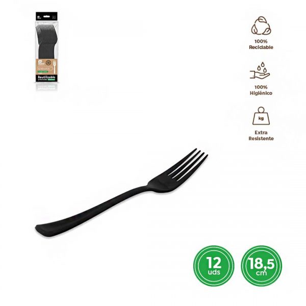 Tafelvork_soja_zwart_18_5cm_12st